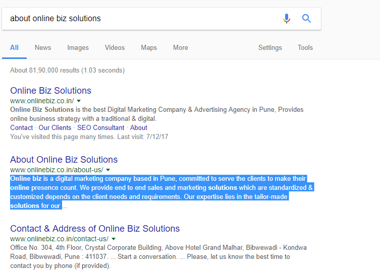 Google Extended Length of Description Snippets in Search Result