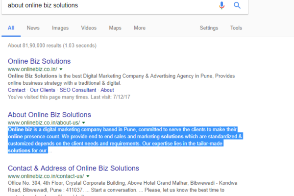 Google Extended Length of Description Snippets in Search Result